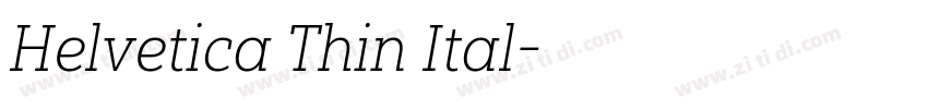 Helvetica Thin Ital字体转换